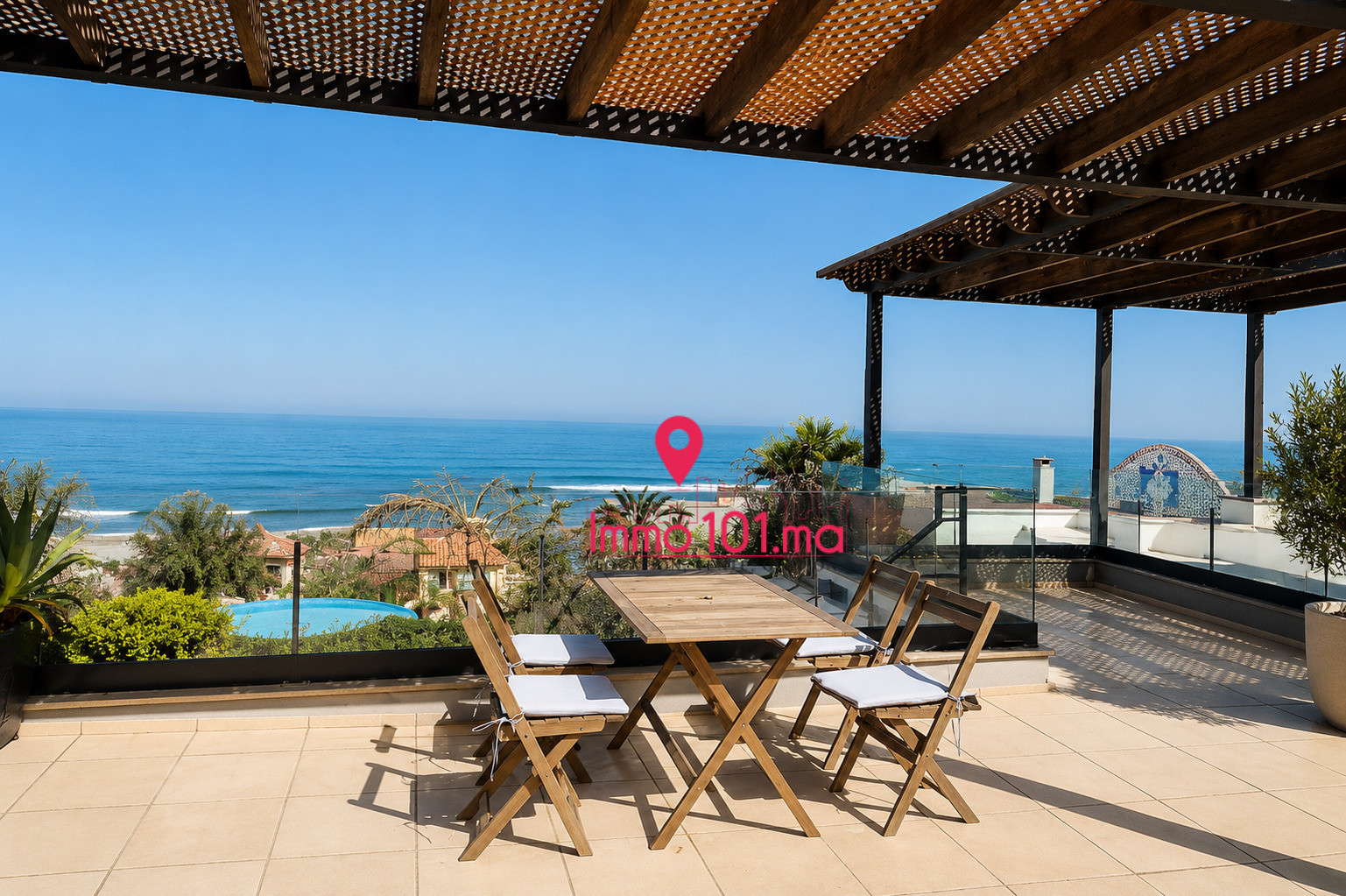 Location villa meublée avec vue sur mer à Harhoura ZLLVM2470